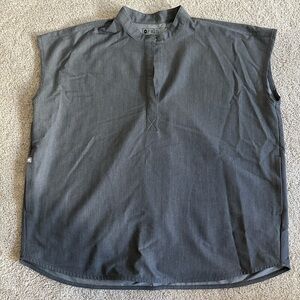 Figs Rafaela Oversized Scrub Top - Graphite, Size Medium